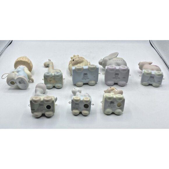 8 Vintage Precious Moments Birthday Train Figurines Set Ages 0–6 Clown Animals - Picture 6 of 16